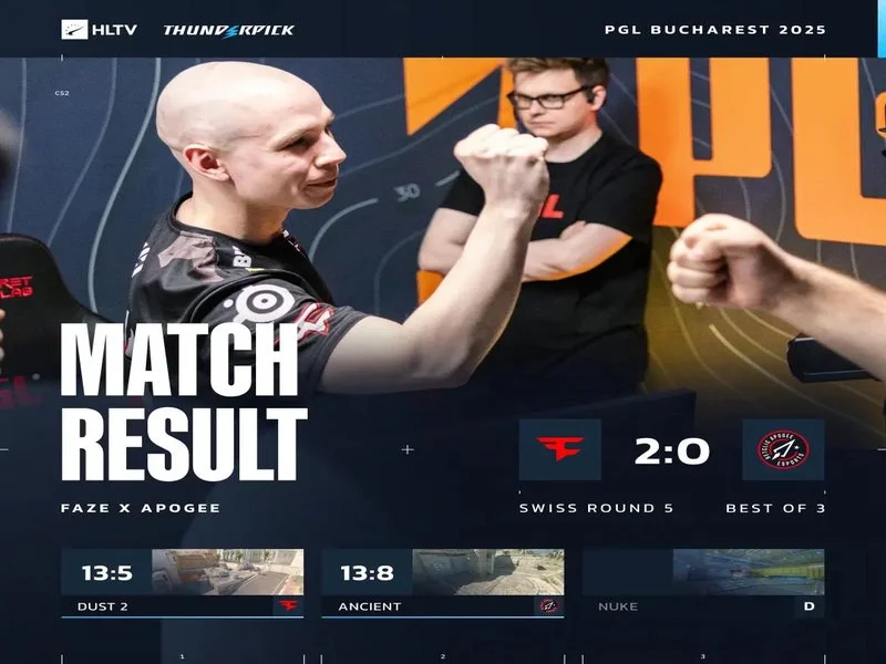 PGL布加勒斯特:成王败寇!IC 2-0 FaZe